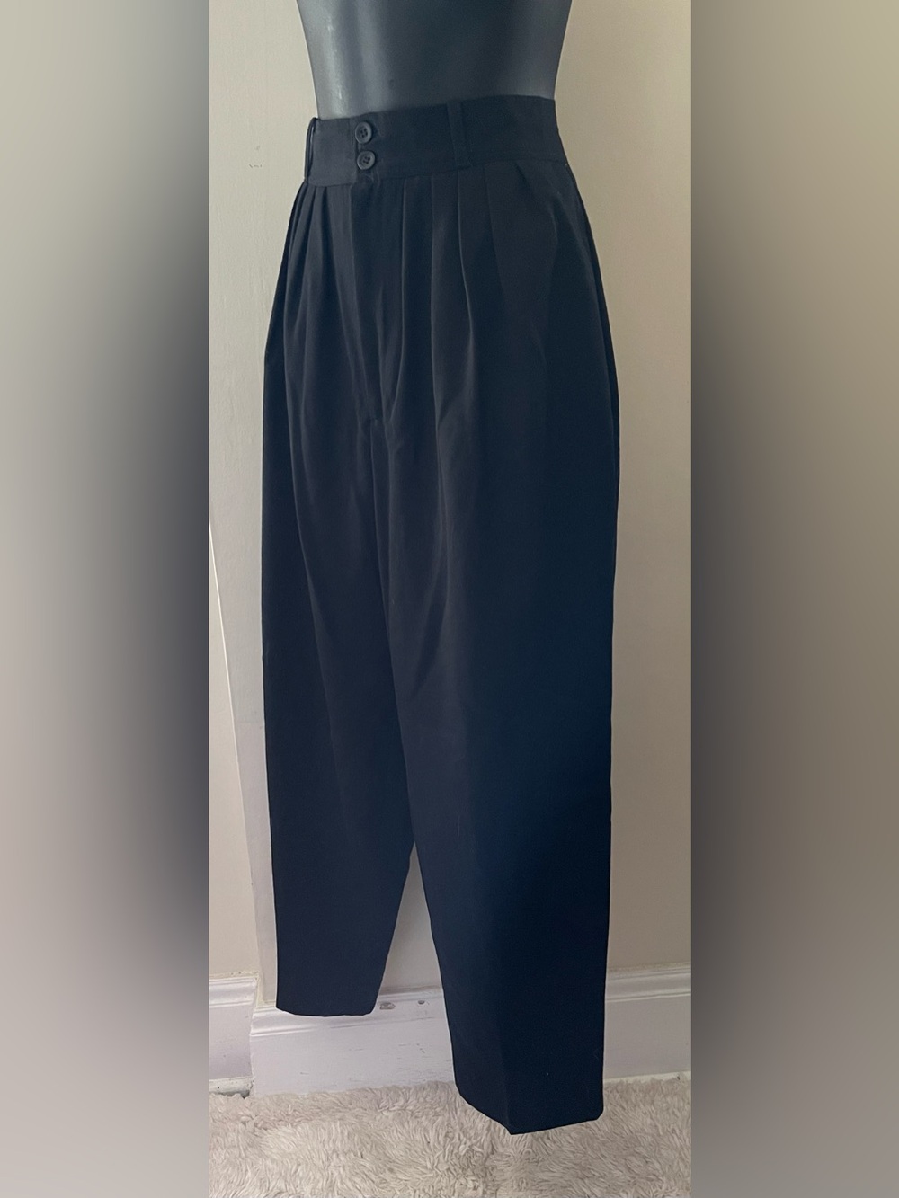 Esprit Black Pleated High-Waist Dress Pants Size 11